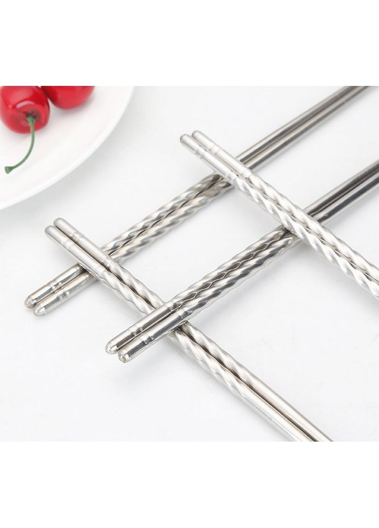 Многоразовые палочки для суши и еды из нержавеющей стали 1 пара в подарочной коробочке No Brand (362135499)