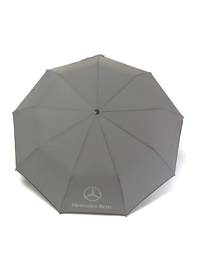 Сіра парасолька чоловіча 02j автомат на 9 спиць з логотипом mercedes-benz сірий середня система антивітер (301909513)