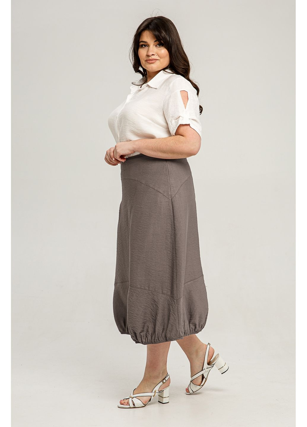 Спідниця кльош із жатого льону All Posa (ap101464p) A'll Posa (360920083)