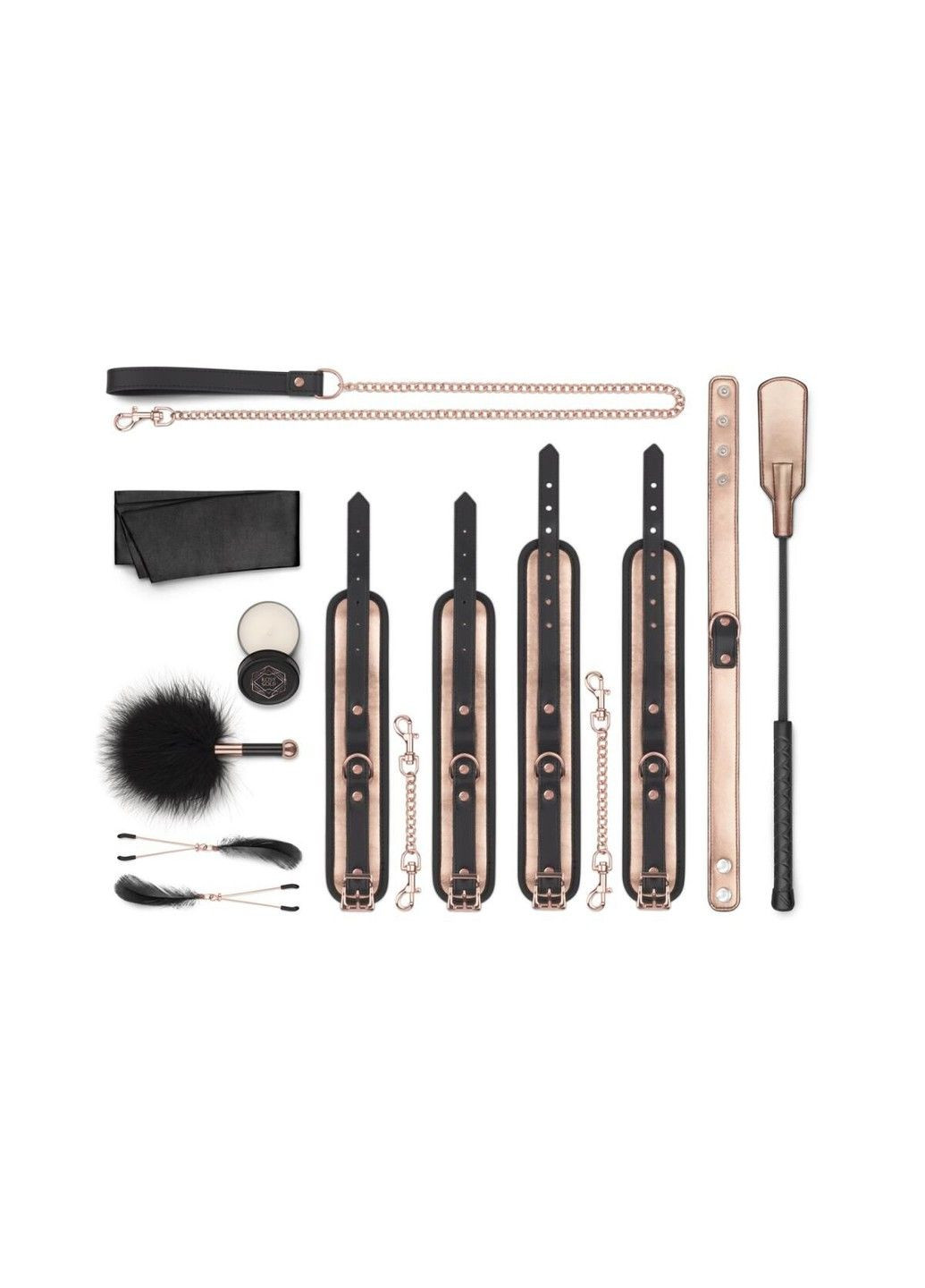 Шикарний набір для BDSM – Nouveau BDSM set, 9 аксесуарів Rosy Gold (341528145)