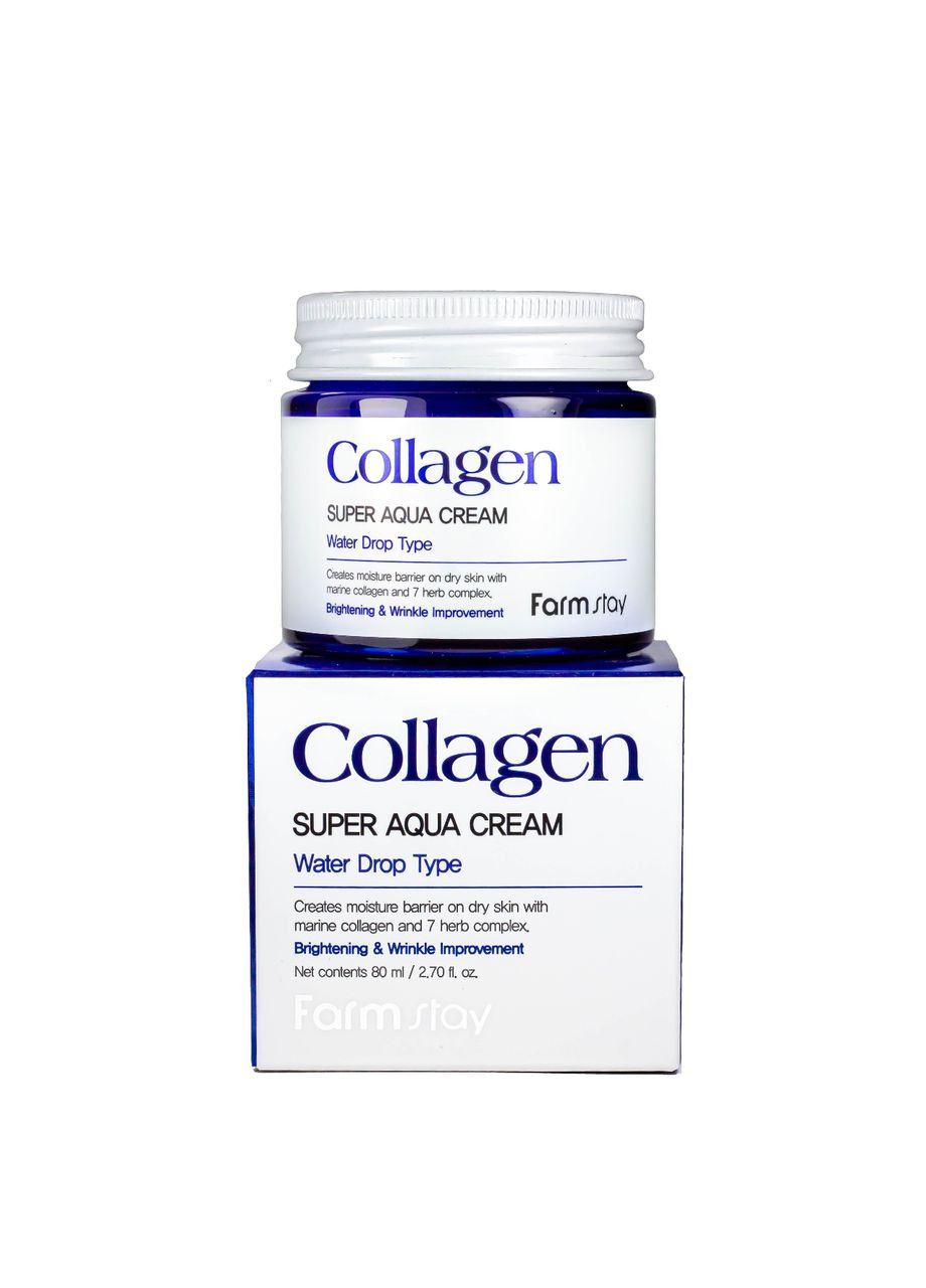 FarmStay Крем для обличчя зволожувальний Collagen Super Aqua Cream 80 мл — Крем, Південна Корея (302723207)