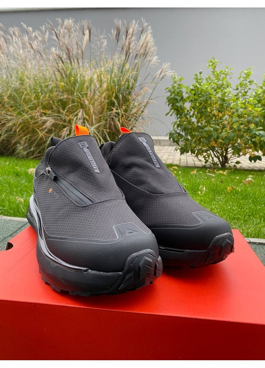 Черные демисезонные мужские термо кроссовки черные удобная посадка odyssey gore-tex No Brand