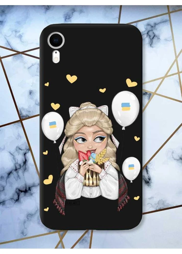 Матовый чехол на iPhone XR:: Украинка со сладостями (принт 175) Creative (359489696)