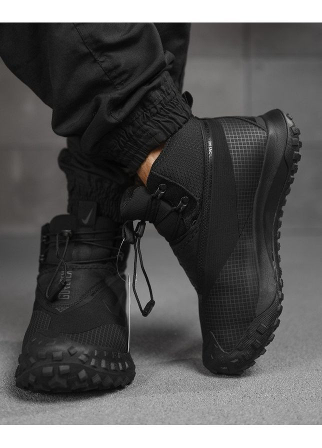 Чорні Зимовий чоловічі термо кросівки goretex black No Brand