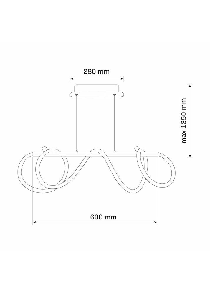 Люстра з світлодіодним шнуром 327987 Emma Led 1x38W 4000K 4450Lm IP20 Золотий (095374) Goldlux (361312236)