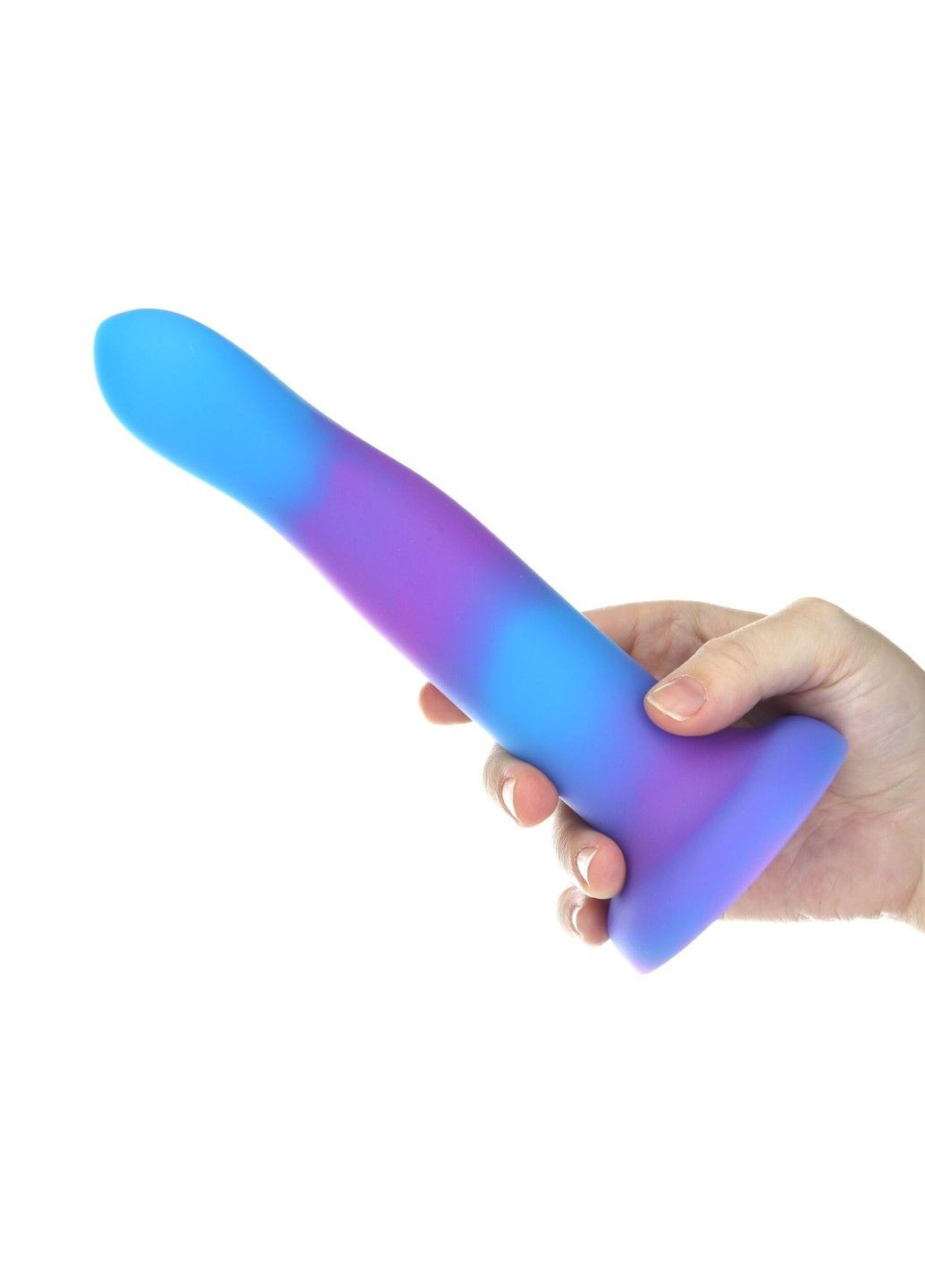 Фалоімітатор, що світиться в темряві, Rave 8″ Glow in the Dark Dildo Blue Purple, 20,3 см ADDICTION (298350071)