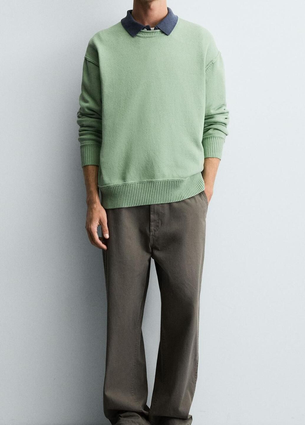 М'ятний демісезонний светр Zara