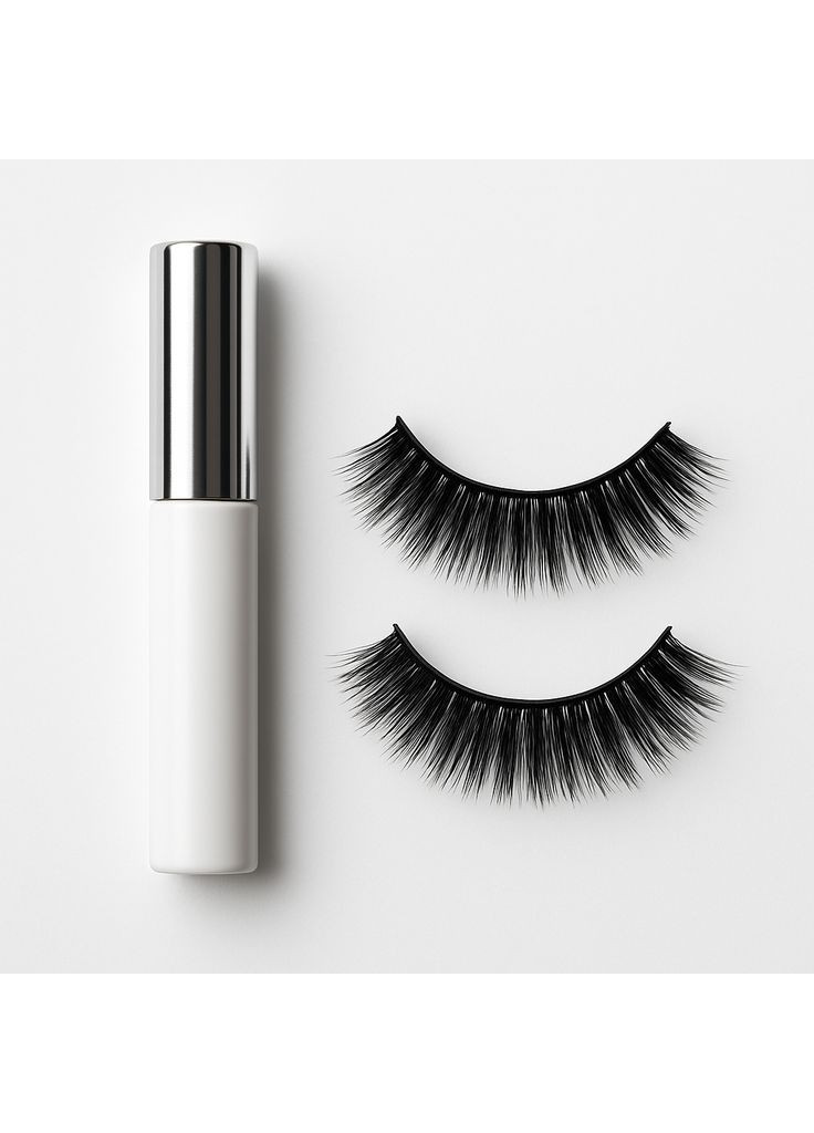 Набор многоразовые ресницы Три пары Классика: 2D + 3D + Стразы Камушки + Маркер подводка Прозрачный Magnetic Lashes (366668407)