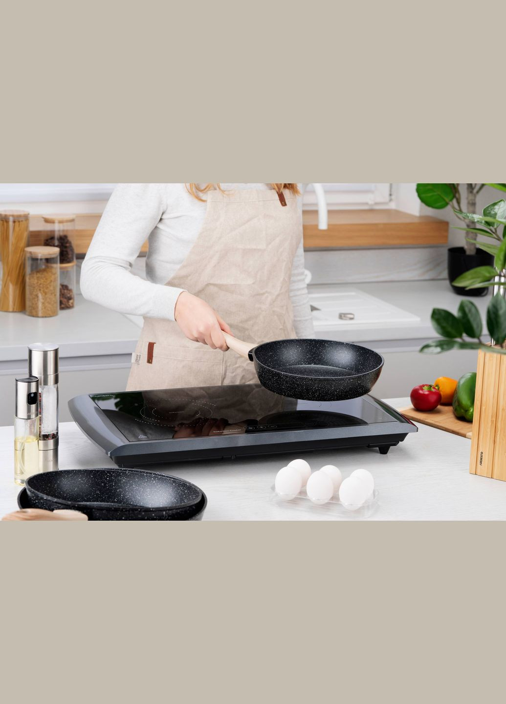 Сковорода глибока Midori, 24см, алюміній, чорний Ardesto (314749667)