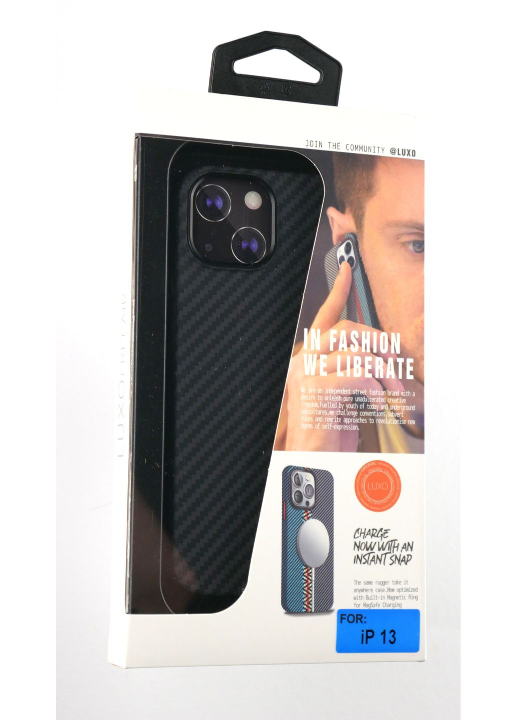 Чехол Free Air CarBon with MagSafe iPhone13 PRO Black Luxo (297452971)