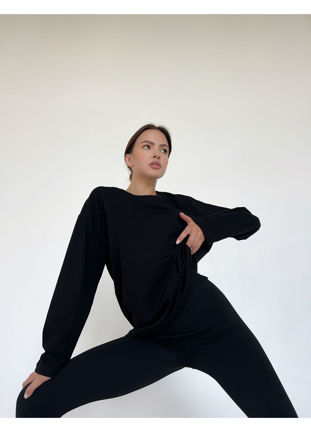 Унисекс лонгслив оверсайз котон (0012700BEL3XL) Casual Trend №127 - (361029283)