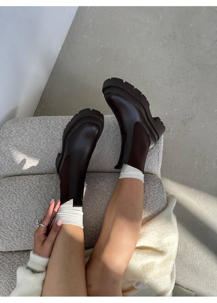 Зимние стильные женские челси челси No Brand без декора