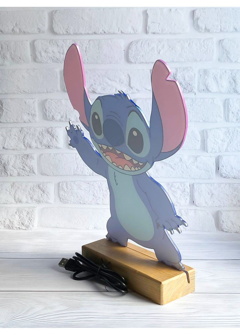 Ночник Стич с регулировкой света через пульт ДУ Creative (355392181)