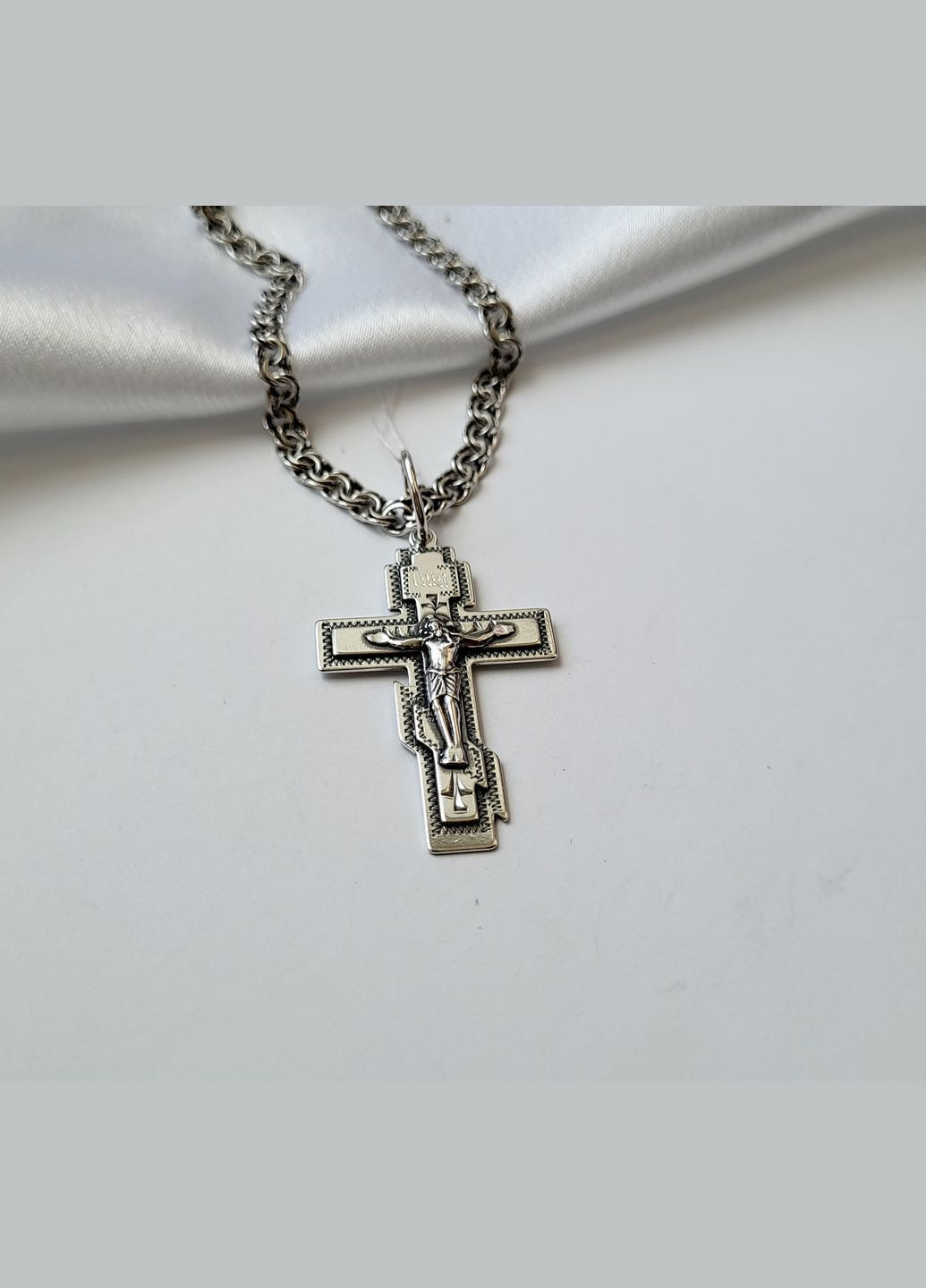 Серебряный прямой Крест с распятием серебро 925 пробы черненное 3541ч 4.40г No Brand (306742158)