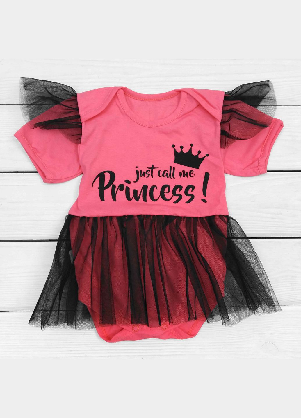 Боди платье для девочки с фатином Dexter`s princess коралловый;черный dexter's (290184595)