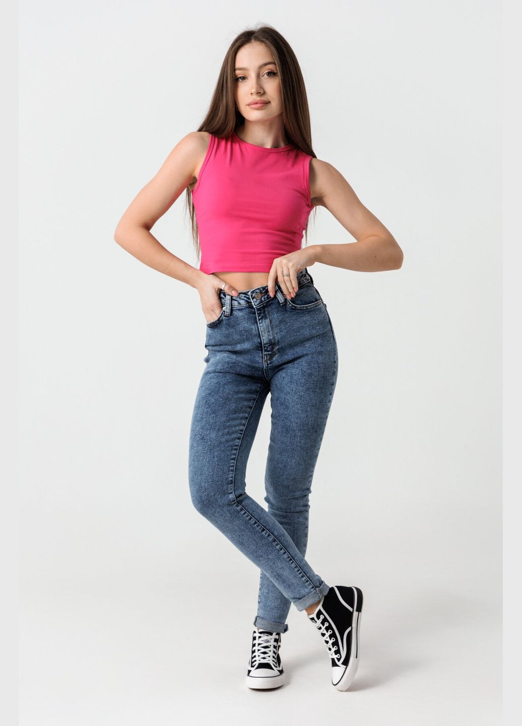 Топ однотонный женский WBC02380 Малиновый shop (2000990501349) LAWA (361498823)