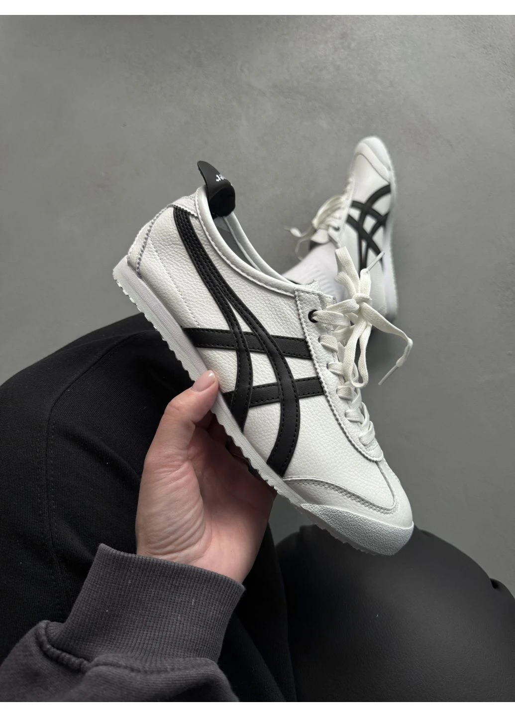 Белые демисезонные кроссовки мужские asics onitsuka tiger mexico white/black асикс онитсука белые No Brand