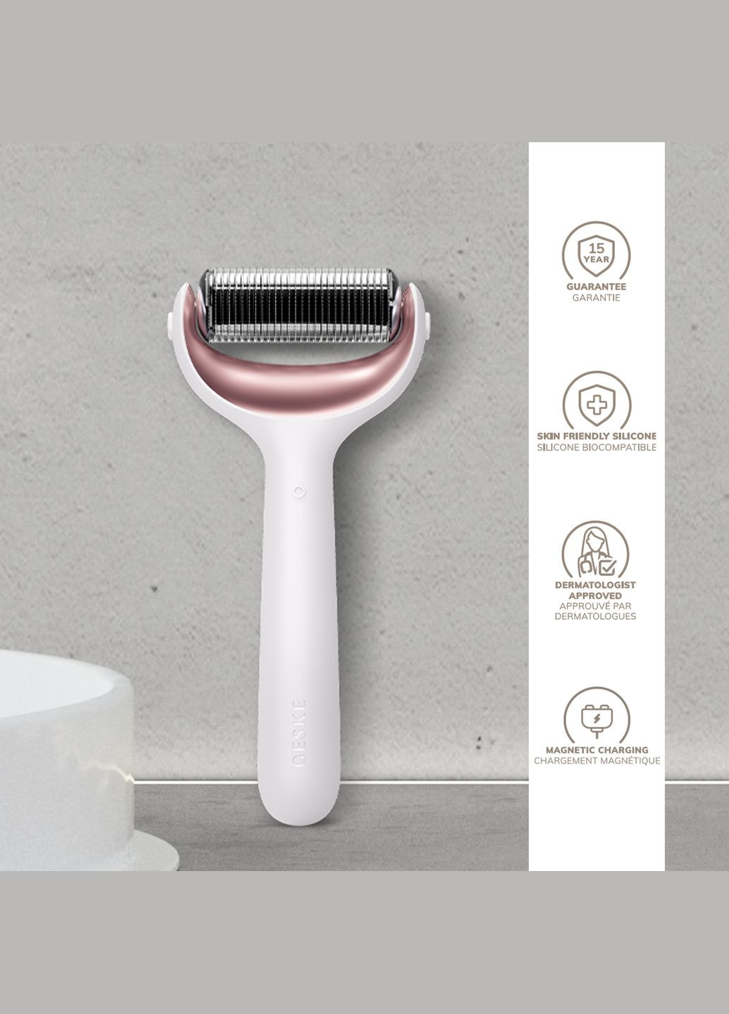 Ролер для голкової мезотерапії обличчя та тіла MicroNeedle Face&Body Roller 9в1 starlight GESKE (341526301)