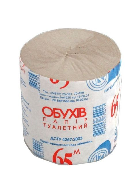Туалетная бумага 65 м 1 слой 8 рулонов (4820003830017) Обухів 65 м 1 шар 8 рулонів (301940057)