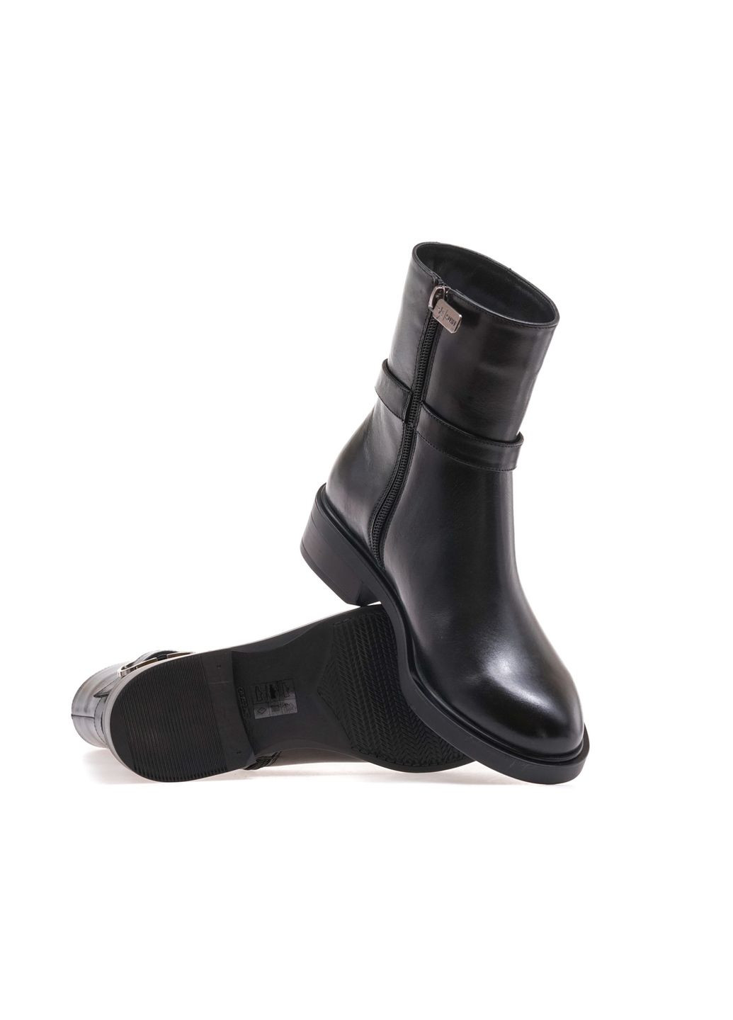 Черевики жіночі 6314-1B/BLACK LEATHER Ikos (366732825)