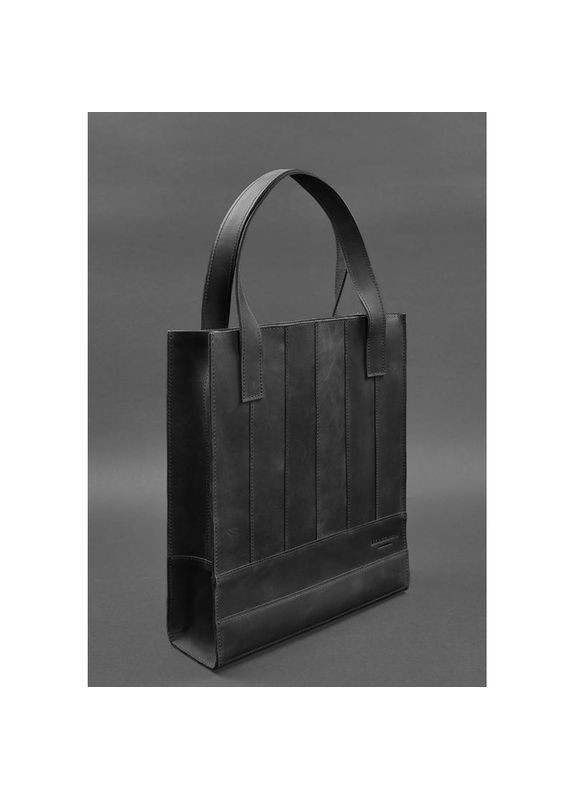 Шкіряна сумка жіноча через плече шоппер Бетсі Чорний BlankNote (302008131)