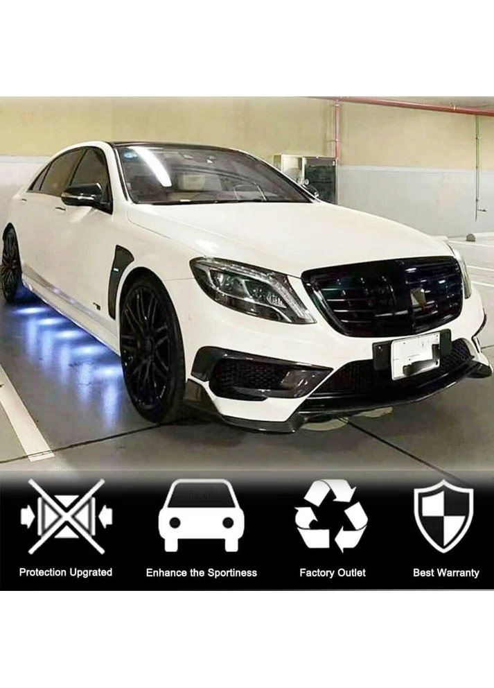 Накладки на передний бампер V1 (для S63 2014-2017, Карбон) для Mercedes S-сlass W222 гг AMG (392213517)