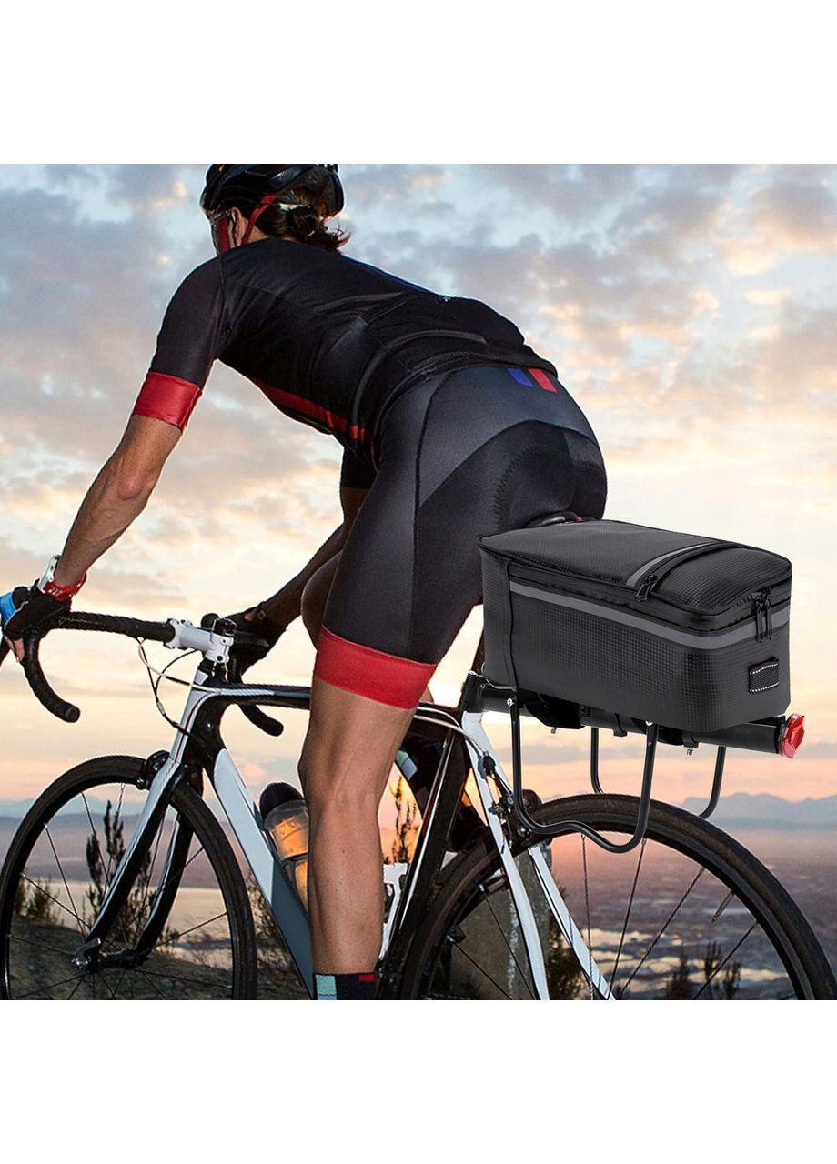 Водонепроникна багажна велосумка, кофр 9L Gotel чорна 30х20х15 см No Brand (361156790)