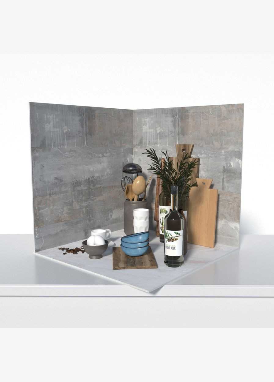 Пластиковий кутовий 3d фотофон, 60x60x60см - №61043 PolyPlast (354360664)