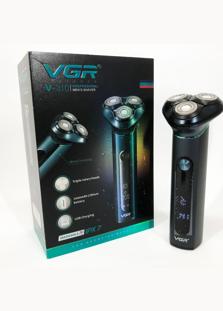 Электробритва портативная бритва V-310 шейвер для бритья бороды и усов с аккумулятором VGR (364664451)