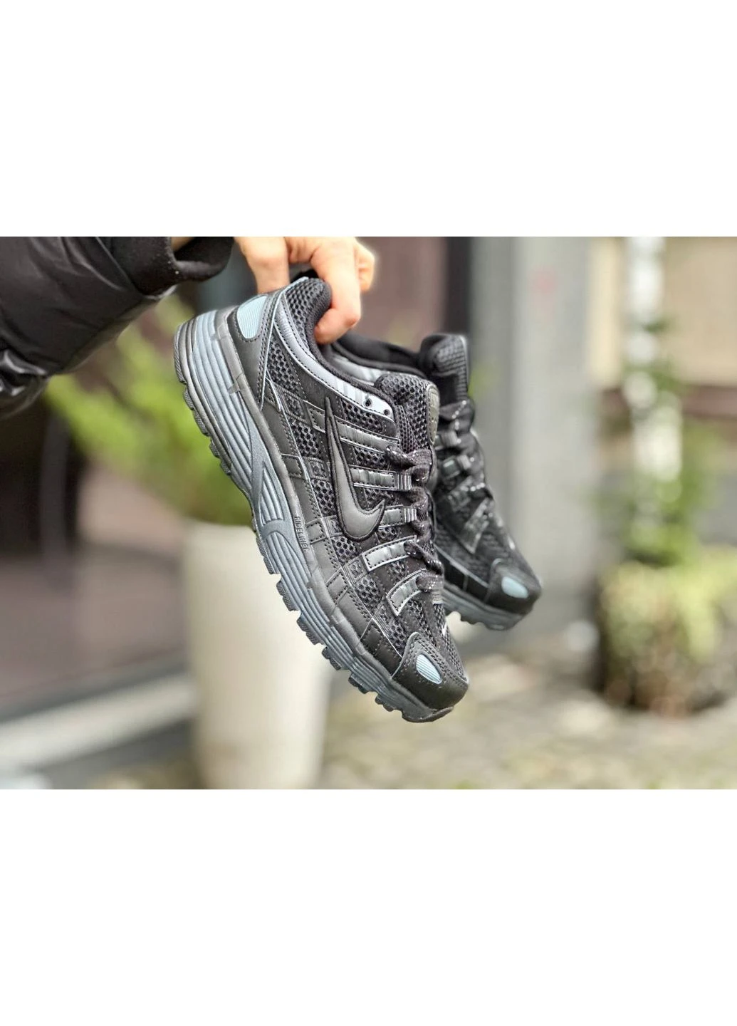 Черные летние кроссовки nike p-6000 black найк п-6000 No Brand