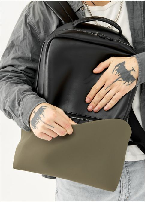 Рюкзак для ноутбука мужской Zard dart Black с хаки Sambag (301871769)