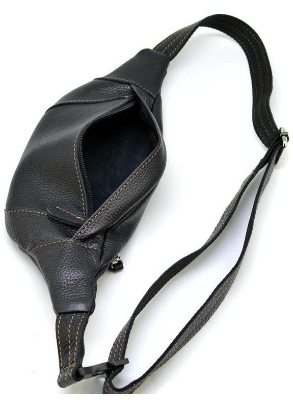 Сумка на пояс через плечо мужская из натуральной кожи большая Черный 35154 LIMARY (333299955)