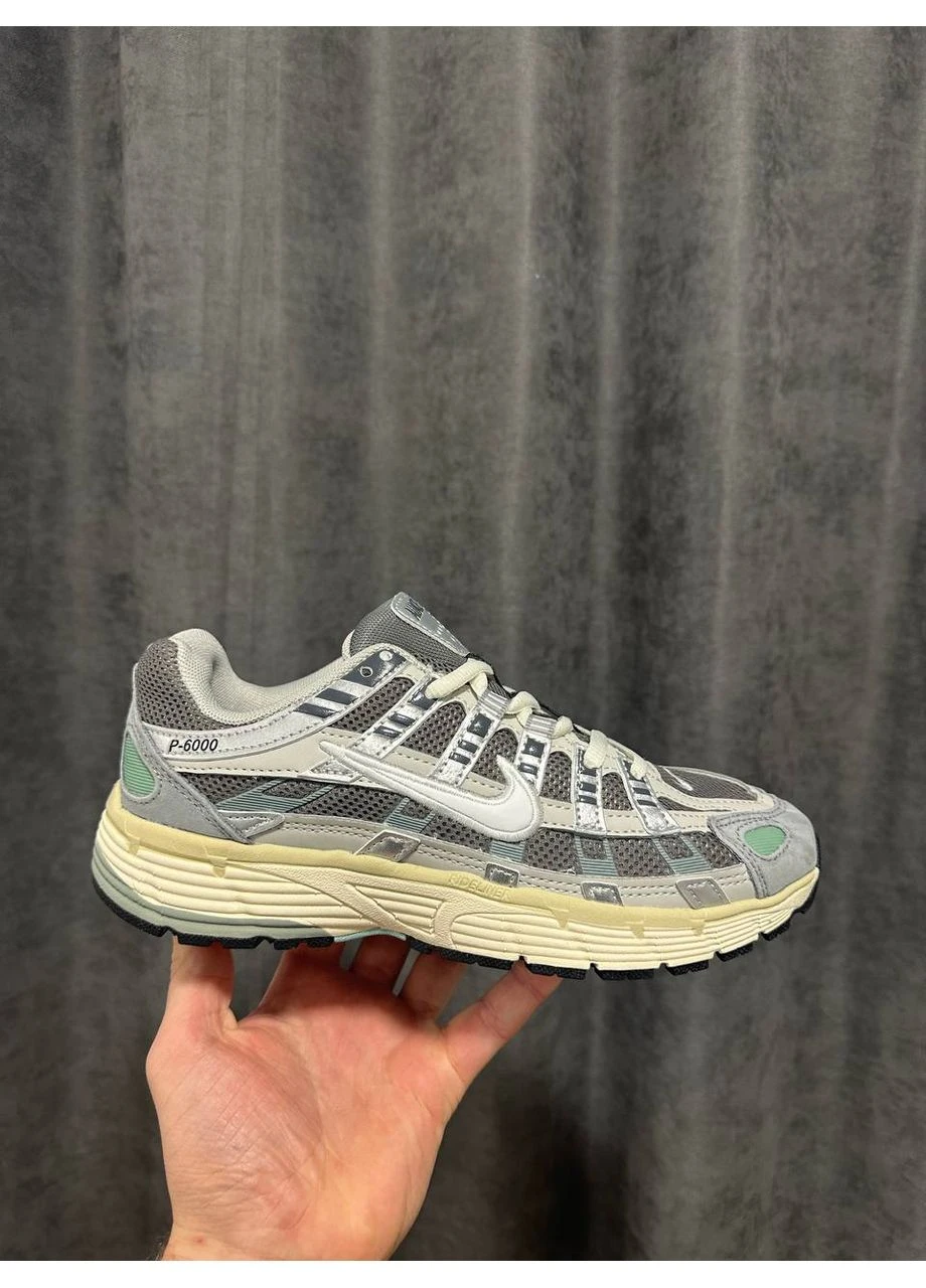 КРОССОВКИ ЖЕНСКИЕ NIKE P-6000 FLAT PEWTER НАЙК П-6000 No Brand комбинированные демисезоны (391063804)