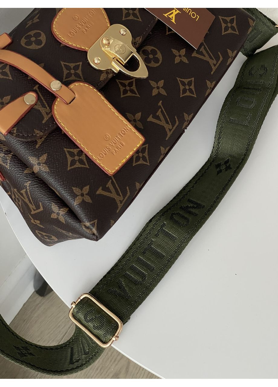 Жіноча сумка саквояж великий коричневий з хакі. No Brand (369935313)