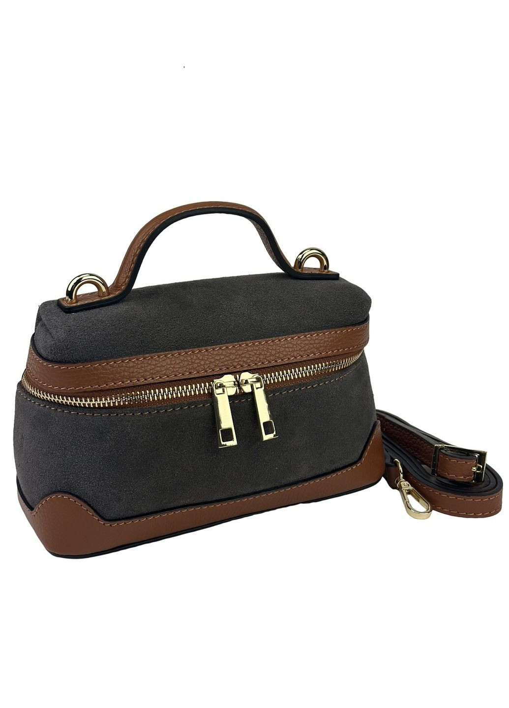 Сумка кроссбоди маленькая вместительная женская из натуральной замши. RoyalBag F-IT-98885 (331532789)