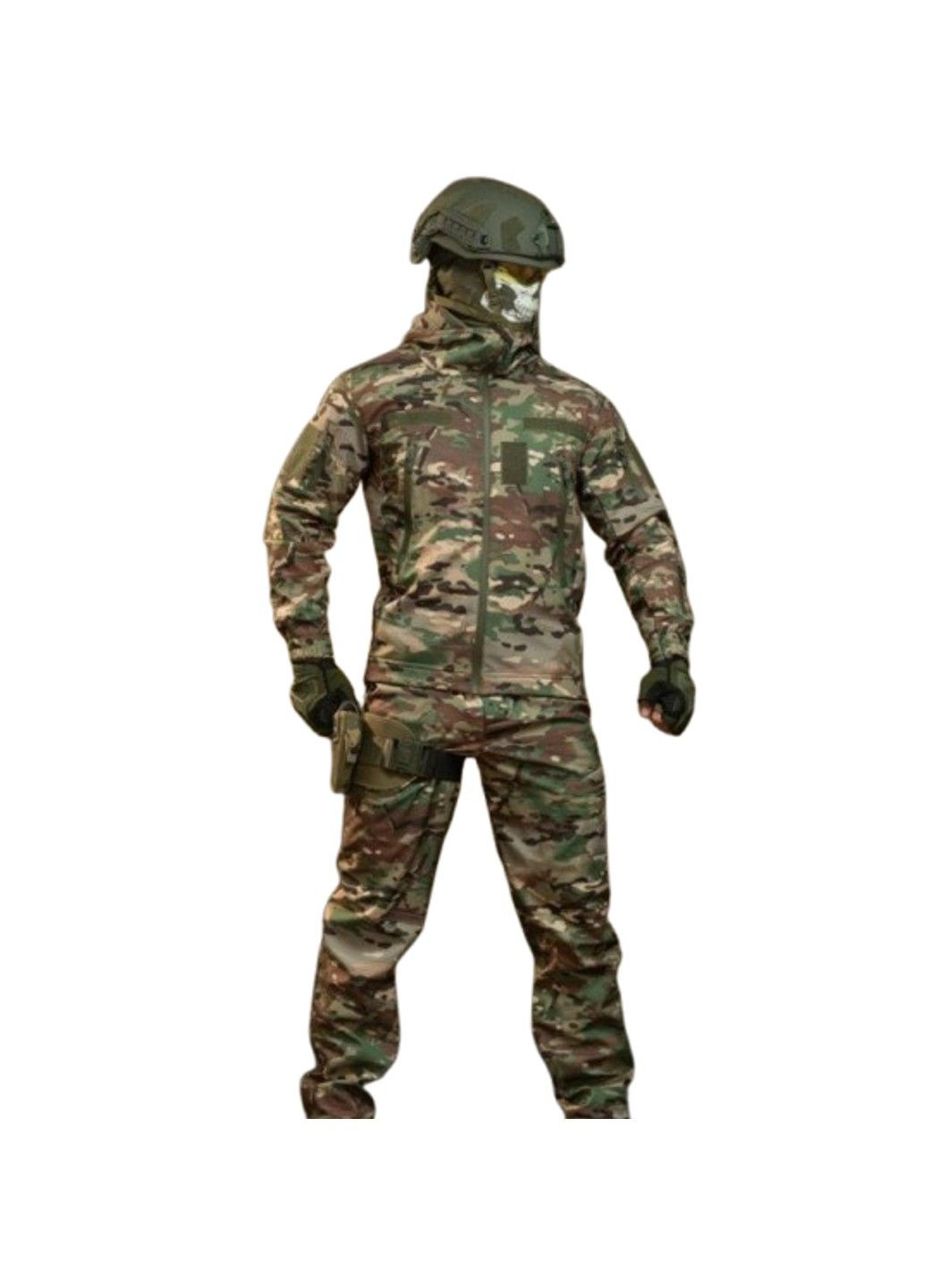 Демісезонний тактичний костюм Cофтшел Softshell Rocket НП4862 (Мультикам) M No Brand