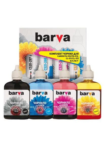 Чернила Canon PG-510 + CL-511 B/C/M/Y (4x90 г) (MP230) SET (CPG510-090-MP) Barva (348057839)
