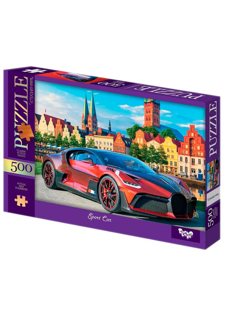 Пазли 500 елементів Sport car червона машина Пазли для дорослих 500 деталей Авто С500-15-02 Danko Toys (315035436)