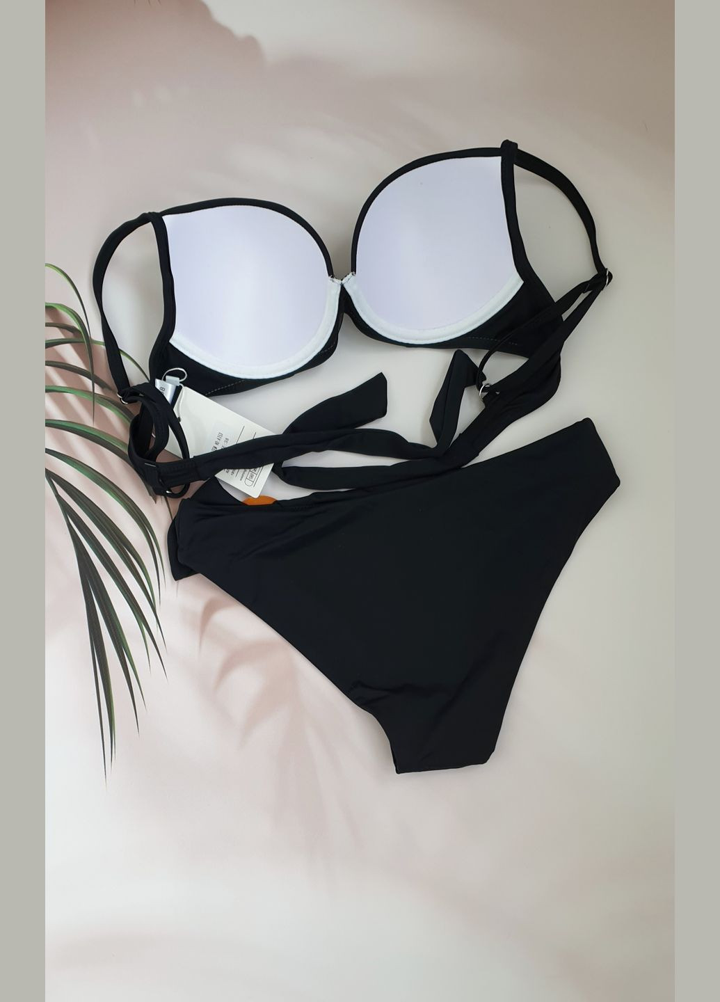 Чорний літній жіночий роздільний купальник роздільний No Brand