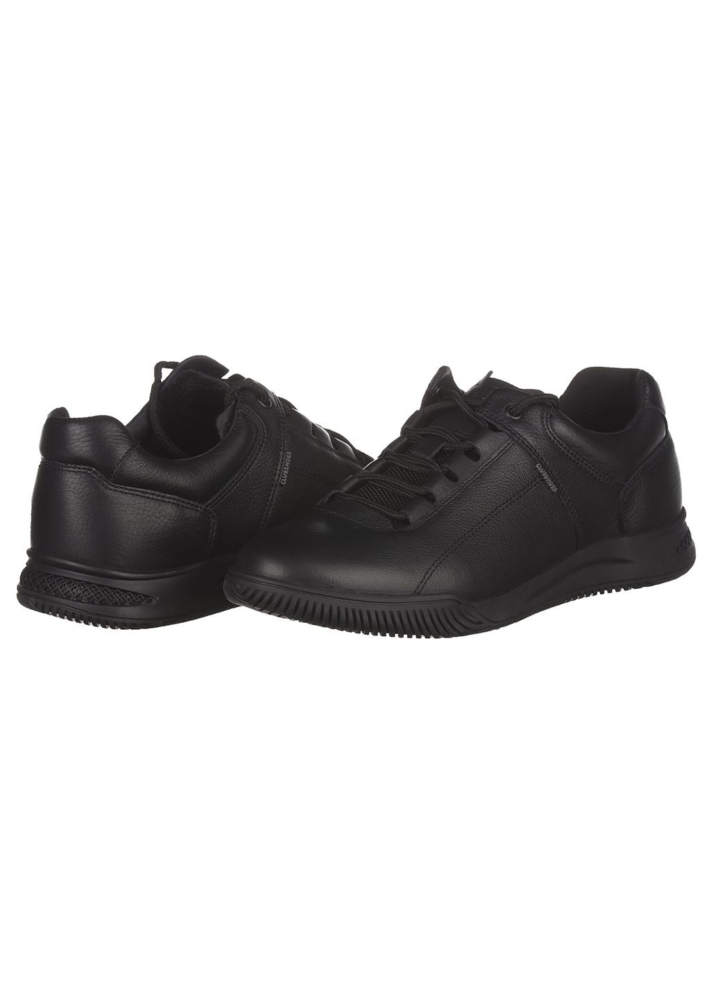 Черные демисезонные кроссовки из кожи для мужчин Clubshoes
