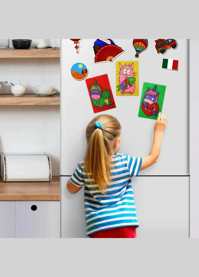 Дитячий набір для творчості картини з піску 9 в 1 KP-005 з магнітами Alexes (335040136)