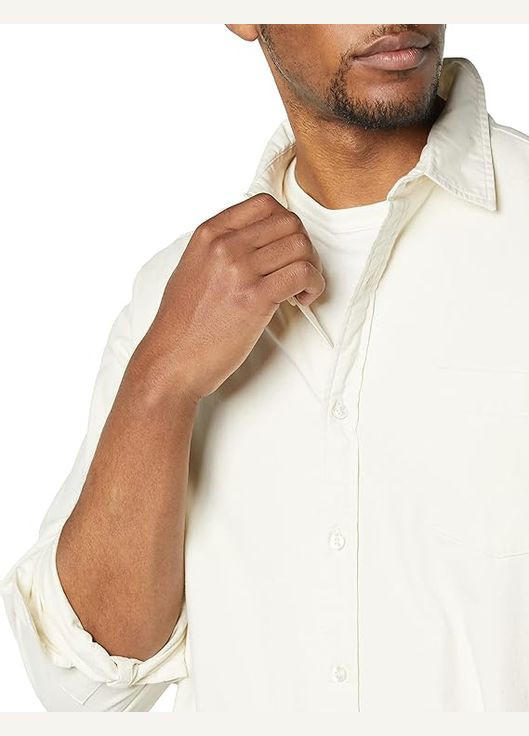 Рубашка оксфордська щільна для чоловіка DGM00007FW21 білий Amazon Essentials (275531868)