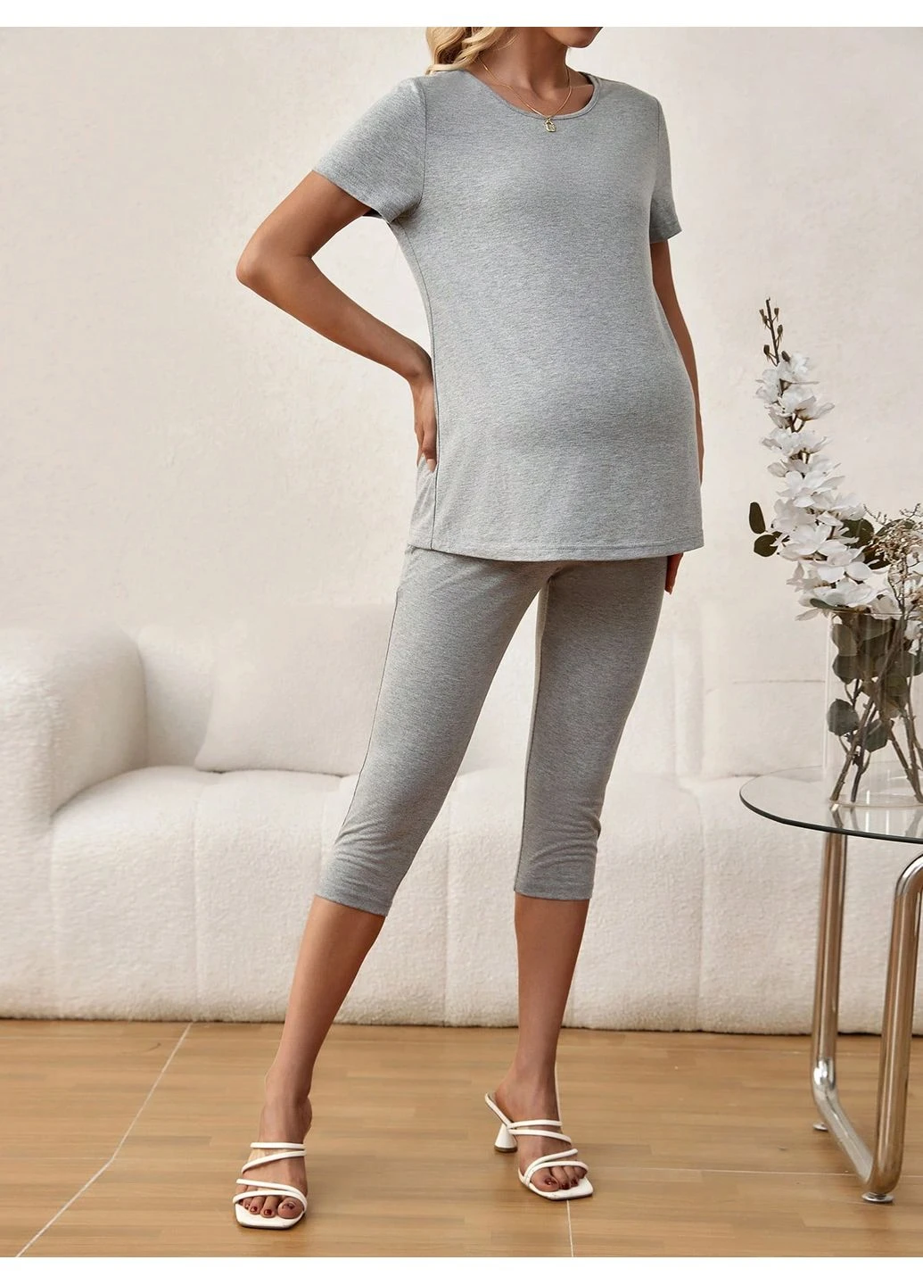 Костюм для вагітних (футболка, бриджі) SHEIN (325923613)