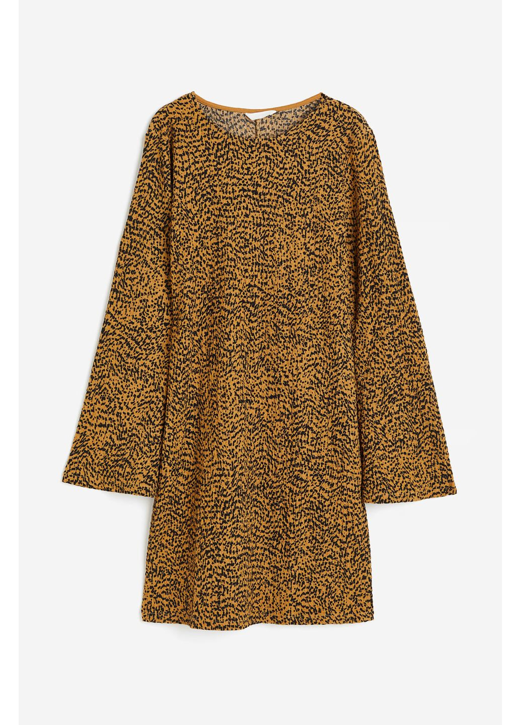 Комбинированное кэжуал платье в принт H&M однотонное