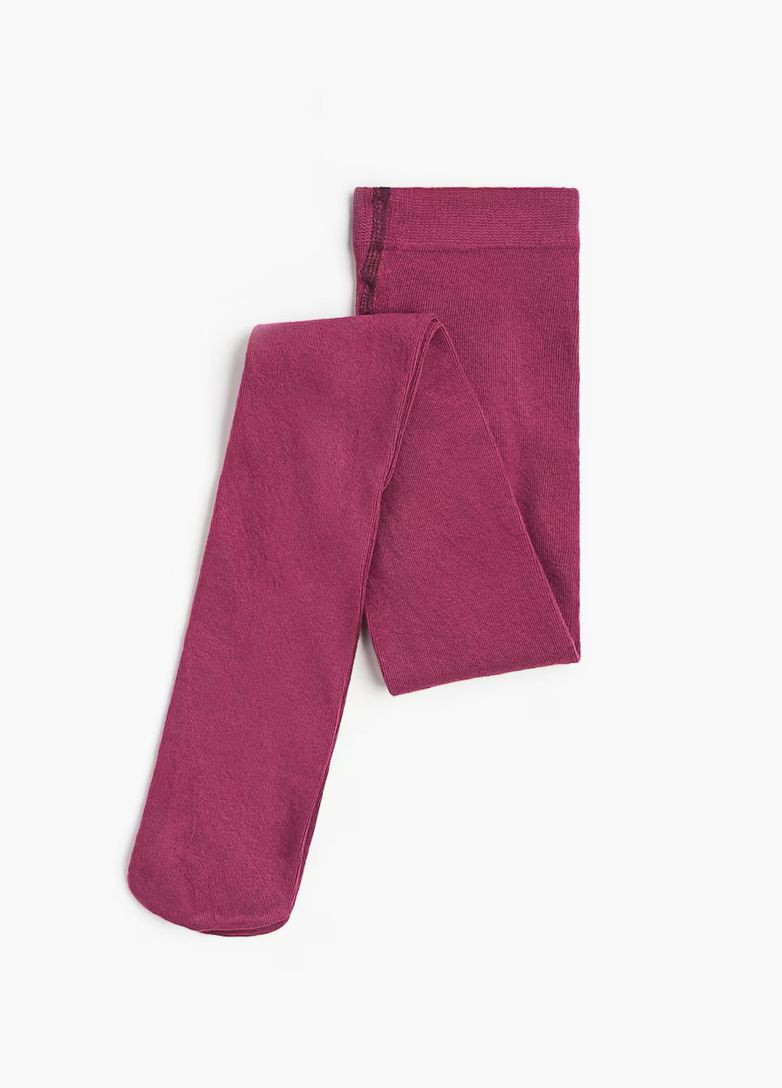 Колготки трикотаж бавовняні для дівчинки 0738859-044 бордовий H&M (340646593)