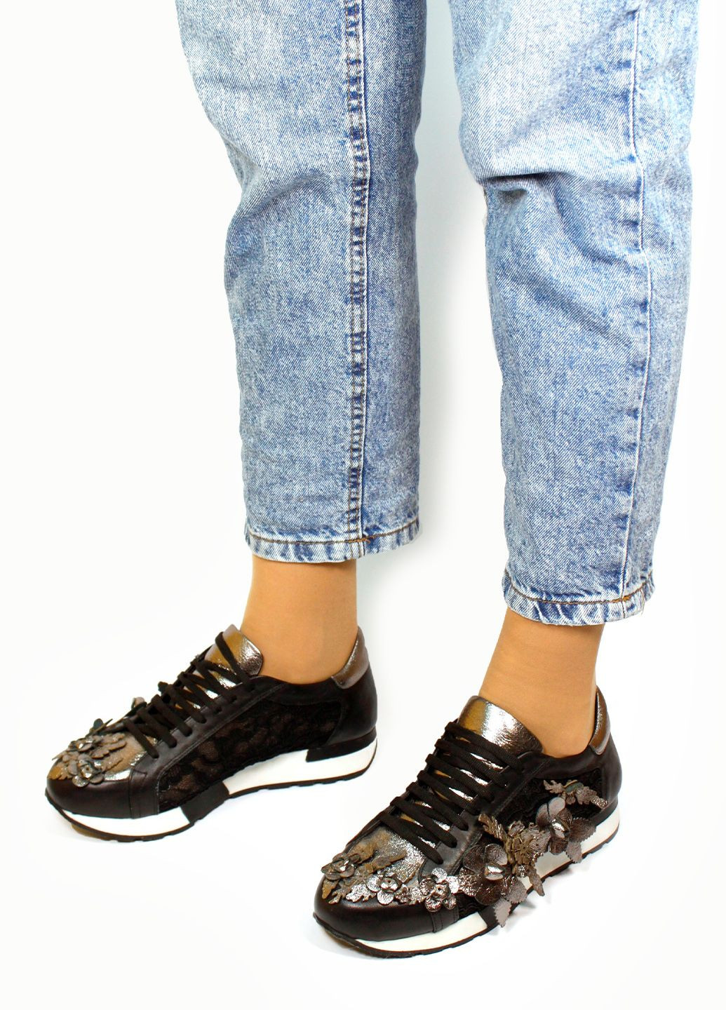 Женские кроссовки It-Girl чёрные демисезоны (317313672)