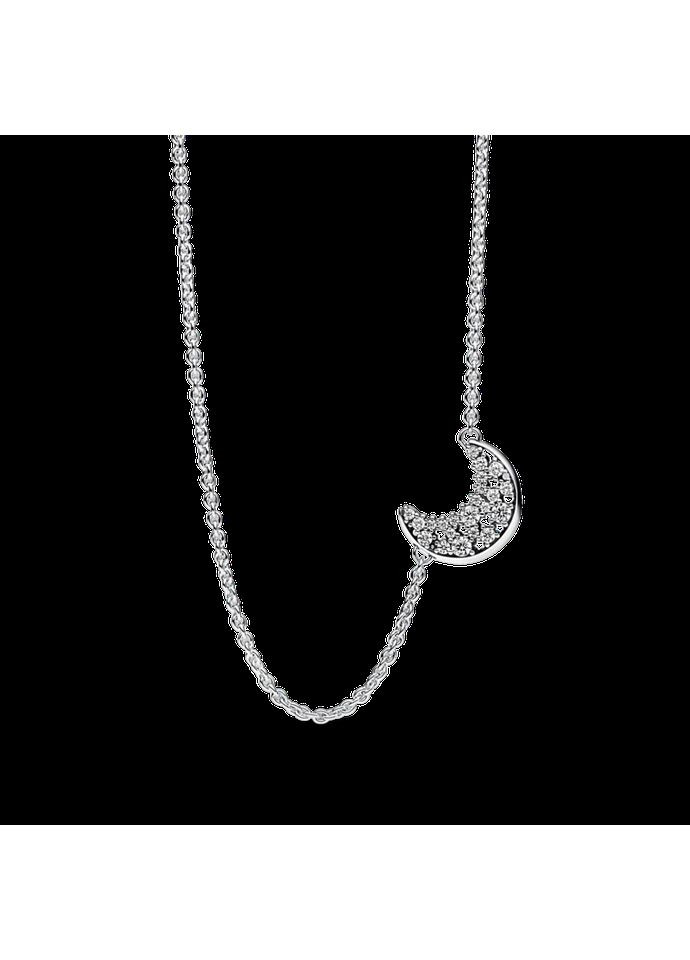 Срібне Кольє Пандора "Сяючий півмісяць" 392785C01 Kabluchka (355462858)