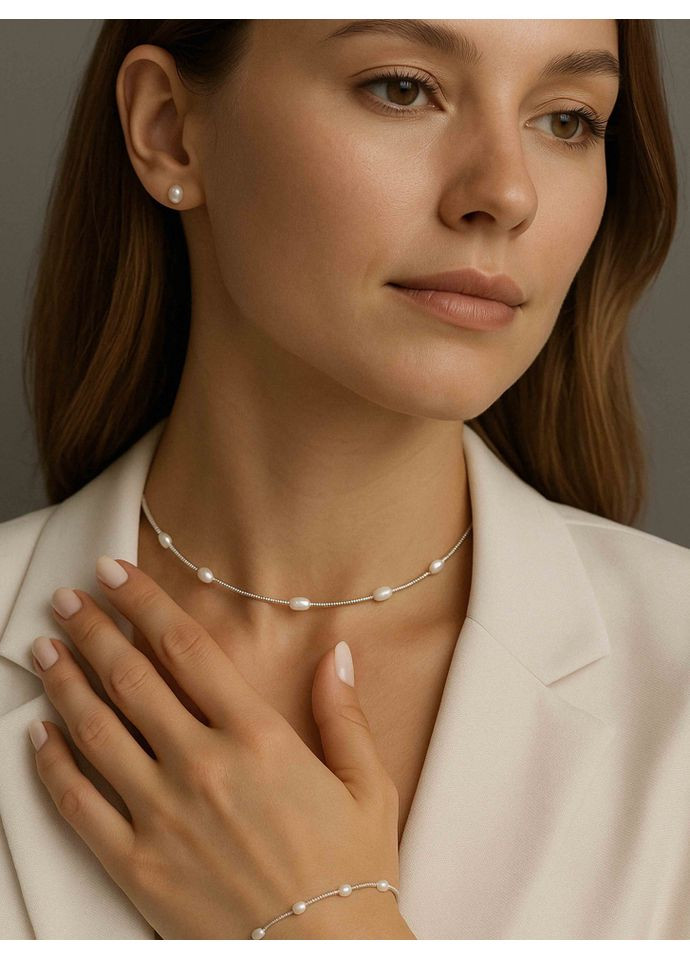 Чокер з японського бісеру та перлинок 5427 LeBijou (368559242)