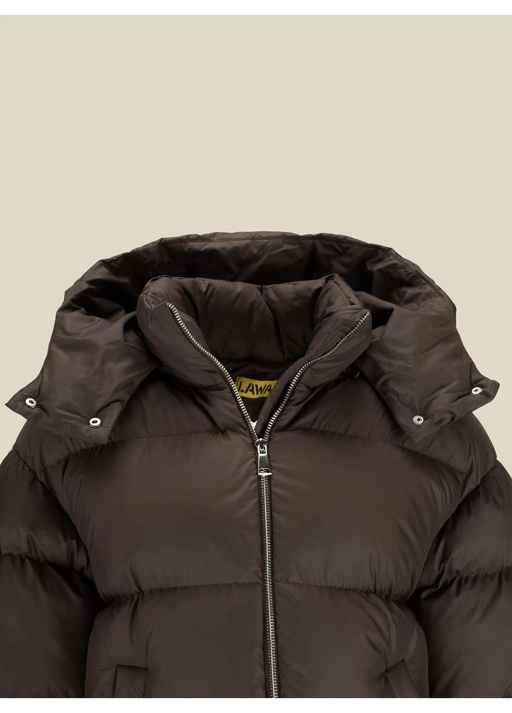 Коричнева зимня куртка однотонна жіноча wbc02529 shop (2000999653391) LAWA