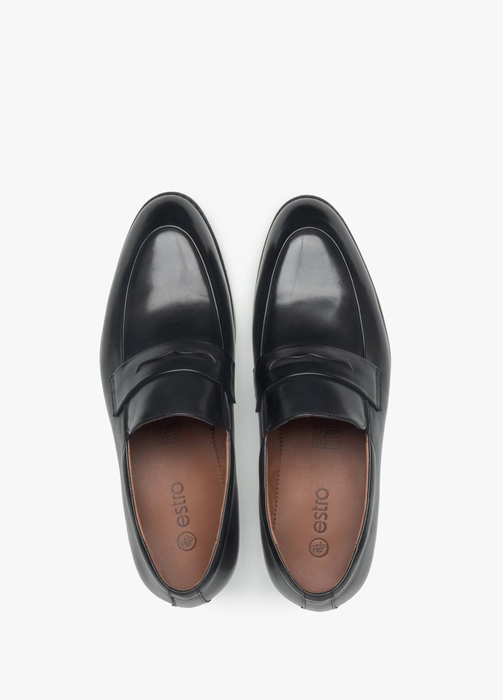 Черные лоферы, цвет черный Estro